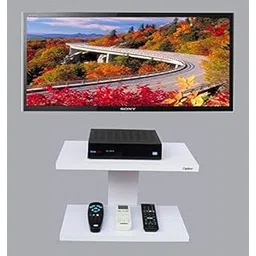 Woodsy Wall Mounted Set Top Box Stand White/Perfect Organizer Tv Entertainment Unit Stand-picture-13