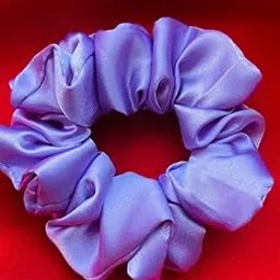 Soft Silk Satin Scrunchies Hair Ties Anti Hair Breakage Organza Floral Multi Color Hair Scrunchy Tie Bun Best Gift Hair Accessories Fashion For Women Girl (Regular, Purple)-picture-17