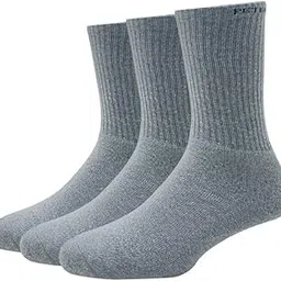 peter england Mens Cotton Full Length Socks (Pack of 3) Light Grey Melange-picture-45