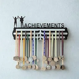 Mystica Medal Hangers - Achievements Medal Holder - Metal Wall Display - Holds Up to 60 Medals - Black, Glossy Finish - Perfect for Kids and Athletes-picture-42