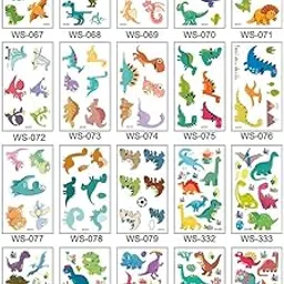 TREXEE (20 sheet) Tatto Sticker for Kids,Kids Waterproof Temporary Tattoos for Birthday Parties,Group Activities,Cute Cartoon Dinosaur Tatto Sticker For Women-picture-52