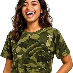 Epitz Crazy Girls & Women’s Cotton Crop Top – Camouflage, Aesthetic Oversized Fit, Flat Collar, 100% Pure Cotton, Comfortable & Stylish Daily, Party & Travel Wear (Size-S to XL, Pack of 1)-picture-25