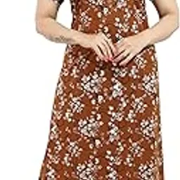 bailey sells Women's Cotton Embroidered Printed Maxi Nighty Nightgown for Women Full Length Summer Maxi Nighty for Women Ladies (Free Size)-picture-44