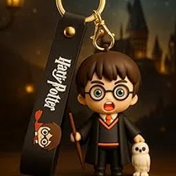 Vetocity Potter Themed Keychain for Boys & Girls | Cute Wizard Figure Key Ring with Premium PVC Strap & Metal Hook | Stylish Bag Charm for Backpack, Scooty, Bike, Keys & Gifting-image-13