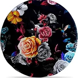 Velvet Round Foam Cushion for Wheelchair/Car Seat - 14 X 14 Inch, Multicolor-picture-32