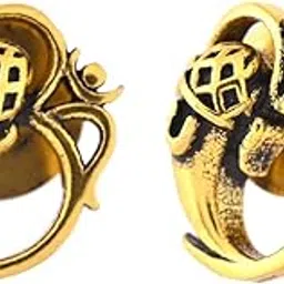 voylla Statement The Ganesha Grace Earrings|Casual|Trendy|Gift For Mens|Rakhi Gift For Brother-picture-22