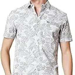 the indian garage co Men's Cotton Slim Fit Tropical Full Sleeves Cutaway Collar Casual Shirt-picture-33
