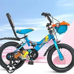 VESCO Kiddo 14T Kids Cycle for Boys & Girls, 14T Cycle for Kids with Balance Wheel, Back Rest & Rigid Fork |9 Inch Frame Size | Ideal for Ages 3-6 Years (Blue)-picture-14