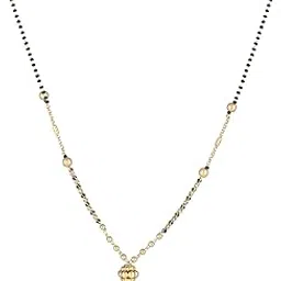 adwitiya collection Women Gold-Plated Beaded Mangalsutra With Bracelet-picture-23