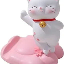 FunBlast Cute Cat Phone Holder – Mobile Stand for Desk, Office & Home, Animal Ceramic Phone Stand for Watching Videos, Reading & Home Décor (A)-image-93