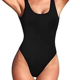 shekini Women's Retro High Cut Low Back One Piece Swimsuits Brazilian Bikini Bathing Suit-picture-48