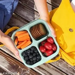 Bento Snack Container, 4pcs container, in multicolour container-image-0