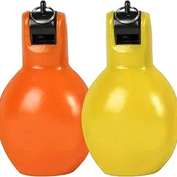 THE STYLE SUTRA® 2 Pieces Hand Squeeze Whistles Loud Sports Whistle for Hiking Indoor Outdoor Orange and Yellow | Sporting Goods | Outdoor Sports | Camping & Hiking | Emergency Gear-picture-31