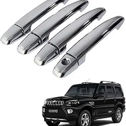 AUTOADDICT Auto Addict Car Chrome Handles Door Latch Cover for Mahindra New Scorpio-picture-26