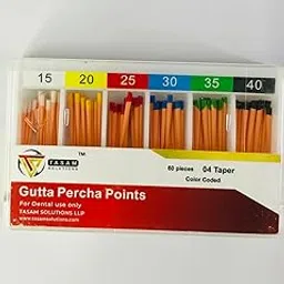 Tasam Solutions Dental GP Points Gutta Percha Points, 60 Pieces, Color Coded, 04 Taper and 06 Taper, For Dental Use (04 Taper)-picture-14