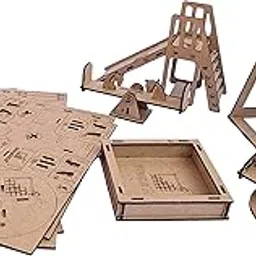 StepsToDo Wooden Playground Furniture Making & Painting Kit. for Dolls. Includes Furniture Slide, Swing, Seesaw, Sandtray. Pine Wood. No Hammer, Glue Required.-picture-56