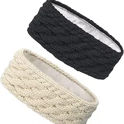 Womens Ear Warmers Headbands KASTWAVE Winter Warm Fuzzy Cable Knit Head Wrap, Soft Stretch Winter Warm, Knit Ear Band Covers for Cold Weather, One Size-picture-55