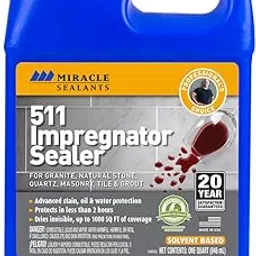 Miracle Sealants 511 Impregnator Penetrating Sealer for Marble, Granite & Other Natural Stones (1 Quart, 946ml)-picture-13