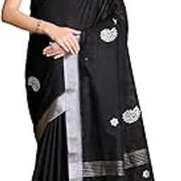 rekha maniyar Women's Linen Hand Gota Woven Saree With Unstitched Blouse Piece (JAYSHREE_VOL2_PARENT)-picture-47