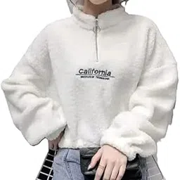 acoustix Women’s Winter Fleece Pullover | Half Zip High Neck Warm Sweatshirt with California Institute of Technology Print | Casual Cozy Wear-picture-41