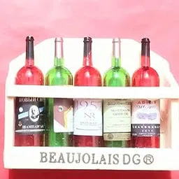 Fridge Magnet Miniature Food 3D Fridge Magnet Best Souvenir Gift 100% Made in India (Beer Wine Drink Bottles Goblet Cup with Magnet Wooden Storage Box)-picture-57