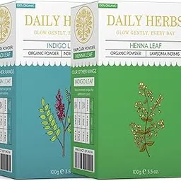 Henna & Indigo Powder Combo for Hair – 100% Natural & Organic | Ayurvedic Herbal Hair Colour Kit for Natural Brown to Black Shades | Chemical-Free Hair Dye & Deep Conditioning Treatment (2 x 100g Each)-picture-20