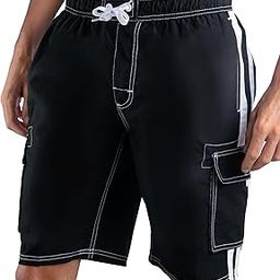 kanu surf Men's Barracuda Trunks, Black, Small-picture-11