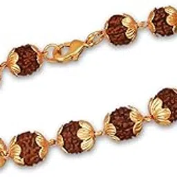 japam Gold Plated Divine Aura Rudraksha Bracelet for Women – 8 Inches Length-picture-24