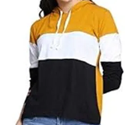 tusi Girl's Cotton Blend Hosiery Hooded Full Sleeves Hoodie (Black)-picture-51