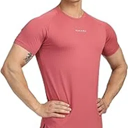 fuaark Sleek Round Neck Half Sleeves Slim Fit Active Wear Sports and Gym Tshirt for Men-picture-21