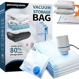 enem Vacuum Bags For Clothes With Pump | Travel Vacuum Bags For Clothes | Pack of 20 (5 Jumbo, 5 Large, 5 Medium, 5 Small) | Wardrobe Organizer For Storage-picture-10