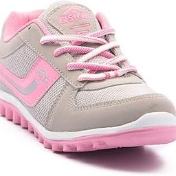 asian Women's Light Grey And Pink Running & Walking Shoe - 6 UK-picture-4