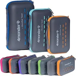 4Monster Camping Towels Super Absorbent, Fast Drying Microfiber Travel Towel, Quick Dry Ultra Soft Compact Gym Towel for Swimming Beach Hiking Yoga Travel Sports Backpack (Blue, 78.70" x 39.30")-picture-22