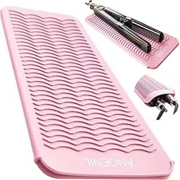 ANGENIL Heat-resistant silicone mat bag, mat cover for curling iron, hair straighteners, curlers, round brush, hot air brush and hair styling devices, food-safe silicone-image-76