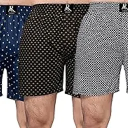 Cotton Blend Soft Comfortable & Breathable Printed Regular Shorts/Boxer for Men - Pack of 3 (N AROW-B DOT-B ZKZK-5XL_1) Multicolour-picture-11