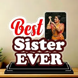 Personalized Best Sister Photo Tabletop Gift | Customized Desktop Plaque for Sister (6.5 * 6.5 Inches)-image-99
