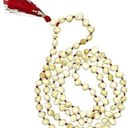 SALASAR Certified Original White Gunja Mala(Gurinvida/safed Chirmi) (108 Beads) for Lord Hanuman | Authentic Spiritual Rosary for Puja, Meditation & Protection | Handmade Natural Gunja Beads Mala-image-72