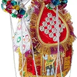 Deccorated Maur Sehra Mauri for Groom Wedding Topi for Hindu UP North Indian Bihari Wedding Ceremony Function Pooja Wedding Marriage Vidhi Rituals | Traditional Pooja Essentials-image-18