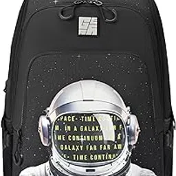 gear Cosmonaut 4 Compartment Backpack 19"/38L Large Water Resistant School Bag/Casual 4 Compartment Backpack/Daypack/Kids Bag for Boys/Girls (Black-White)-picture-48