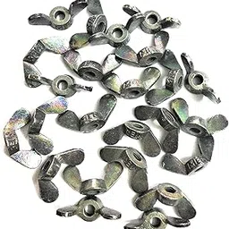MEC 8mmx1.25-25Pieces Butterfly Wing Nut with 40mm Width Screw Nut Cast Iron Olive Green Zinc Plating-picture-24