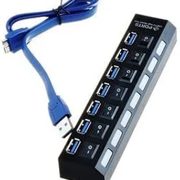 Generic 7 Ports USB3.0 External HUB with Individual Switch + USB A to B Cable-picture-33