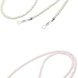 VELURA 2Pieces Pearl Beaded Eyeglass Chain Sunglasses Holder Strap Lanyard Necklace|2X Eyewear Chains|Other Vision Care| Vision Care |Health & Beauty-picture-58