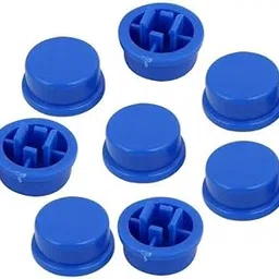 12x12x7.3 mm Round Cap for Square Tactile Switch - Blue - Pack Of 8-picture-15