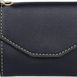 zealitz Women’s PU Leather Wallet – Tri-Fold Design with Snap Button Closure, 4 Card Slots, Cash Compartment, Coin Pocket & ID Slot –(Black)-picture-19