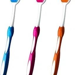 Tongue Brush, Tongue Scraper, Tongue Cleaner Helps Fight Bad Breath, 3 Tongue Scrapers, 3 Pack (Blue & Orange & Red)-picture-46