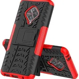 Craftech Polycarbonate Dazzle Kick Stand |Heavy Duty | Shock Proof |Back Cover for Vivo S1 Pro (Polycarbonate | Red)-picture-59