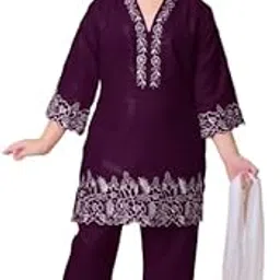 m selim Festive & Party Kurta and Pallazo Set Kurta Set 2-3 Year Green-picture-58