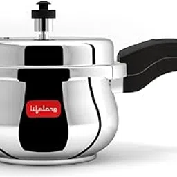 Lifelong Stainless Steel Curve Pressure Cooker 3L | Induction & Gas Stove Compatible with Outer Lid, ISI Certified & Lock System |Safe & Durable Kitchen Essential with 5 Years Warranty (Silver)-picture-29