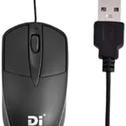 Di Wired Optical Mouse - High Precision 1000DPI Sensor, USB Connectivity, Ergonomic Ambidextrous Design, Smooth Scrolling, Ideal for Office & Home Use - Black (Pack of 1)-picture-17