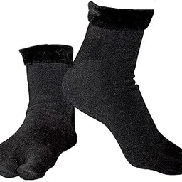 Warm Winter/Snow Fleece Soft Fur Thumb-cut Thermal Socks for Men & Women (Free size)-image-0